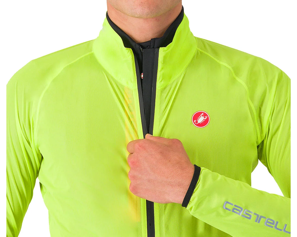 Castelli Squall Men's Shell Jacket (Electric Lime/Black) (M)
